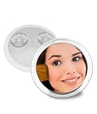 Fantasia Beauty® Kosmetikspiegel mit 10-facher Vergrößerung – Sicherer Halt durch 2 Saugnäpfe – Perfekt zum Schminken & Rasieren – Ø 15 cm – Vergrößerungsspiegel ohne Bohren für Bad, Dusche & Reisen