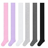 L&K-II 6er Kinder Strumpfhose Mädchen Strumpfhose Jungen Strickstrumpfhose Baumwolle einfarbig 6 Stück in Set 2788 146-152