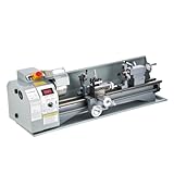 CREWORKS 1100 W Mini-Tisch-Metalldrehmaschine mit Metallgetriebe, Drehmaschine 220 x 750 MM Tischdrehmaschine 50-2250 U/min Metallbearbeitungswerkzeug mit variabler Geschwindigkeit