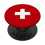 Schweizer Wappen Flagge Nation Land Supporter Swiss Schweiz PopSockets mit austauschbarem PopGrip