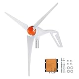 VEVOR Windkraftanlage 500W 24V Windkraftgenerator Windgenerator mit 3 Blätter MPPT-Regler einstellbare Windrichtung, 2,5 m/s Startwindgeschwindigkeit für Zuhause Bauernhof Wohnmobile Boote