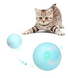 Birshe Katzenspielzeug Elektrisch mit LED Licht,Wiederaufladbarer Elektrisch Katzenspielzeug Ball mit Type-C Aufladbar 360° Interactive Hunting Cat Toy für Selbstbeschäftigung für Katzen und Kätzchen