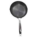 TOYANDONA Edelstahl Bratpfanne mit Wabenstruktur Kratzfeste Schwere Pfanne für Induktionsherde Verschleißfestes Kochgeschirr Antihaftbeschichtet Einfache Reinigung Langlebig für Zuhause