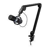 Trust Gaming GXT 255Plus Onyx Professionelles Mikrofon mit Arm, Nierencharakteristik, Popfilter, USB, LED, für Aufnahme, Streaming, Podcast, Broadcasting - Schwarz