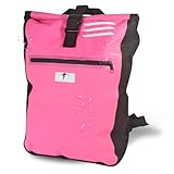 Red Loon Kurier Rucksack - Courier Bag - Fahrradtasche Kuriertasche - Rolltop Rucksack - Backroller Classic - Backpack - Kurierrucksack rosa LKW-Plane