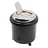 Suppenkessel Elektrisch 13 Liter Suppentopf mit herausnehmbarem Edelstahl Einsatz und Deckel, 30-85°C Einstellbar Gastro Suppenwärmer für Buffet Catering Gastro und Party