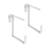 Xclou Blumenkastenhalterung ohne Bohren - Balkonkastenhalter in Weiß Haken & Halter 18.5x4.5x17 cm Weiß