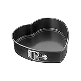 Original Kaiser Classic Springform- Herzbackform 25 x 26 x 7 cm, Herz-Springform antihaftbeschichtet, Kuchenform Herz auslaufsicher, gleichmäßige Bräunung, Backform Herz, Schwarz