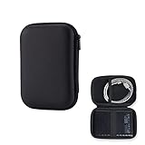 Festplattentasche Festplatten Case HDD Case Für 2,5 Zoll Festplatten und SSD, Robust&Stoßsicher Tasche Hülle für Portable/Extreme Portable SSD Externe Festplatte, Hart Reise Tragen Etui Case - Schwarz