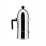 Alessi 'LA CUPOLA' Espressomaschine 3. Tassen aus Gußaluminium, Griff und Knopf aus PA, schwarz