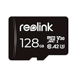 Reolink 128GB microSDXC Speicherkarte, Klasse 10 A2 U3 TF Speicherkarte, kompatibel mit Reolink Überwachungskamera