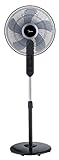 Midea FS40-15FR Standventilator Leise mit Fernbedienung, 3 Geschwindigkeitsstufen,LED Anzeige, 7,5H Timer, höhenverstellbar, 80°Oszil-lationsfunktion, 55W Kraftvoller,Ventilator,Luftzirkulation