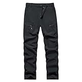 KBOPLEMQ Wanderhose Herren Wasserdicht Thermohose Winddichte Gefüttert Outdoorhose Softshellhose Skihose Warm Ski Pants Herbst Winter Schneehose Kletterhose Jagdhose Trekkinghose Regenhose