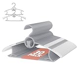 VILICK Baby-Kleiderbügel für Kinderzimmer, 30 Stück, Kunststoff, Kinder-Kleiderbügel, rutschfest und ausziehbar, für Neugeborene, 27,9–35,6 cm, verstellbare Kinder-Kleiderbügel für Hosen, Röcke,