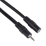 CABLEPELADO Audio Verlängerungskabel | Stereo-Audio-Klinkenstecker 2,5 mm Stecker auf Buchse | Stereo Audio Verlängerungskabel | für Lautsprecher, Kopfhörer, Handy, Tablet, MP3 | Schwarz | 2 Meter