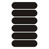 EUZUXU Kit 6 Streifen Schwarz Reflektierende Aufkleber für Motorradhelm, Motorrad, Fahrrad Aufkleber, Reflektor Nacht Sichtbarkeit Signalisierung, Größe 8,5 cm x 2,3 cm