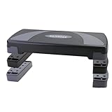 Fitness Stepboard Stepper Steppbrett Workout 3 Stufen Schwarz Grau 80x30cm