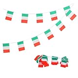 Abaodam Italienische Mini Flaggenbanner Langlebige Partydekoration für Geburtstagsfeiern Sportevents und Fanartikel Leuchtende Farben Aufzuhängen