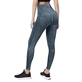 Damen-Leinenhose, bequem, Sport, elegante Leder-Shorts, Jeans, leicht, trendig, Yoga, hohe Taille, Jogger, weites Bein, navy, S