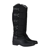 HORZE Damen Thermo Reitstiefel Utah, Winterreitstiefel gefüttert, Thermo Reitschuhe, Schwarz, 39