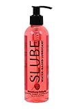 Slube Strawberry Daiquiri Gleitmittel auf Wasserbasis – mit Erdbeer-Daiquiri-Duft, rote Farbe, 250 ml