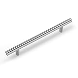 Goldenwarm 10 Stück Griffe für Küchenschränke, 128mm Bohrlochabstand Möbelgriffe Edelstahl, Schubladengriffe, Küchengriffe, Kleiderschrank Griffe, Schrankgriffe Silber