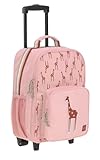 LÄSSIG Kinder Trolley Kindergepäck Reisekoffer mit Packriemen und Rollen ab 3 Jahre, 22 Liter, 46 cm/Kids Trolley Safari Giraffe