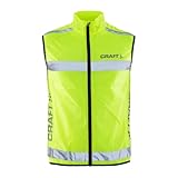 Craft Windweste Visibility Vest (Gr.S-XXL), Warnweste Unisex mit Reißverschluss, Fahrradweste, Laufweste, Reflektierend, L