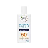 Garnier Ambre Solaire – Gesichtsfluid mit UV-Schutz – hoher Schutz LSF 50+ – Sensitive Expert+ – 40 ml