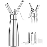 Newaner 500ml sahnespender, Sahnesyphon Aluminium mit 3...