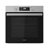 Whirlpool OMR58RR0X – Multifunktions-Einbauofen, elektrisch, belüftet, pyrolytisch, Fassungsvermögen 71 l, Edelstahl, Klasse A+. Cook 3, Cool Door, Easy Clean, 59,5 x 59,5 x 55,1 cm