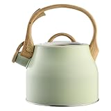 Colcolo Wasserkocher mit Pfeife, 3 Liter, tragbar, mit ergonomischem Griff, aus Edelstahl, für Wohnung, Studentenwohnheim und Outdoor