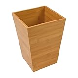 Alsino Bambus Papierkorb - Holz Abfalleimer Natur, keine Gerüche - 30 cm hoch, 19 cm breit, 23 cm tief - Bürokorb Badmülleimer - perfekt für Bad, Küche, Büro und Wohnbereich, HB-035 A