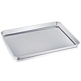 TEAMFAR Backblech, Edelstahl Rechteckig Backform Ofenblech, Ofenschale zum Backen, 31,6x24,6x2,5cm, Gesund & Langlebig, Hochglanzpoliert & leicht zu reinigen, Spülmaschinengeeignet