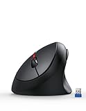 TECKNET Ergonomische Maus Kabellos, 4800 DPI Vertikale Maus, 99% Lärmminderung, 6 Tasten, 2.4G Computer Funkmaus, Leise Wireless Mouse for Laptop, PC, Chromebook, Mac