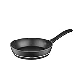 FLORINA Aluminium Bratpfanne 22 cm Durchmesser I Universalpfanne DELUX Antihaftbeschichtet I Anti-Kratz Pfanne mit Induktionsboden I Pfanne Geeignet für Induktionsherd, Gasherd, Elektroherd (Schwarz)