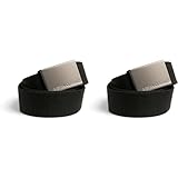 Urban Classics Unisex Gürtel Canvas Belt G rtel, Schwarz, Einheitsgröße EU