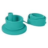 Pura Sport Big Mouth Silikon Sport Strohhalm Top - Auslaufsicher & auslaufsicher, plastikfrei, MadeSafe zertifiziert, medizinisches Silikon - passend für alle Sportflaschen - Mint