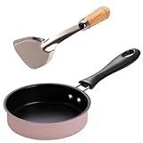 YQYCE Spiegeleipfanne, Kleine Pfanne Mit Antihaftbeschichtung, Mini Pfanne für Eier und Frühstück, Kompakte Größe Ideal für Reisen und Kleine Küchen, Inklusive Praktischer Pfannenwender
