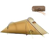Night Cat Tunnelzelt 2 Personen Wasserdicht: Ultraleichtes Zelt für Fahrradtour Kleines Packmaß Trekking Camping