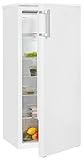 Exquisit Kühlschrank KS185-3-H-040F weiss | Standgerät | 190 l Volumen | Weiß | Türanschlag wechselbar | Kühlen | Gemüsefach | LED-Licht | Gefrieren