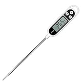 Digitale Küchenthermometer, Nasharia Haushaltsthermometer Kochthermometer mit langer Sonde, Sofort Lesbar LCD-Bildschirm, Korrosionsschutz Ideales Haushaltsthermometer für Küche Kochen, Babyernährung