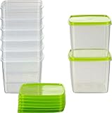 MiraHome Vorratsdosen Set 8x0,75L quadratisch grün – Perfekt zur Aufbewahrung & Organisation für Lebensmittel – Vorratsdosen mit Deckel Luftdicht – Gefrierdosen für Mealprep & Küche – Austrian Quality