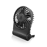 ARCTIC Summair 2Go - Wiederaufladbarer Handventilator mit Standfuß, stufenlos regelbar, 4-77h Laufzeit, USB-C Anschluss (inkl. USB-A Kabel) - Schwarz