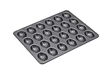 MasterClass Madeleine-Blech mit PTFE-, PFOA- und BPA-freier Antihaftbeschichtung, robuster 1 mm dicker Kohlenstoffstahl, 24-Loch-Kuchenform, Grau