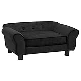 vidaXL Hundesofa Schwarz 72x45x30cm Plüsch Hundebett Hundecouch Katzensofa