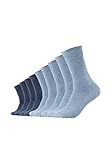 Camano Herren 9106 Socken, Blau (Stone Mel (99) + Jeansblau 0099), 39/42 (9er Pack)