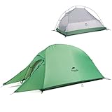 Naturehike Cloud up 1 Zelt Ultraleichte Zelt 1 Person Einzelzelt 1 Mann Zelt für 4 Jahreszeiten Zelt Camping Zelt (210T Grün Upgrade)