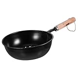 Gogogmee Camping Kohleanzünder Topf mit Holzgriff Leichter Anzünder für Grill und Bbq für Outdoor Aktivitäten und Camping Sicher und Vielseitig Einsetzbar