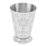 Pyltha Vintage Cocktailglas aus Edelstahl - Cocktailgläser Set, Sektschalen & Martinigläser, Robuste Kristallglas-Optik, Elegantes Bar Zubehör, für e & Party